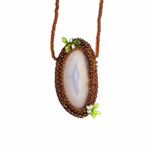 Náhrdelník s achátem č.35