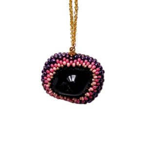 Náhrdelník s obsidiánem č.9