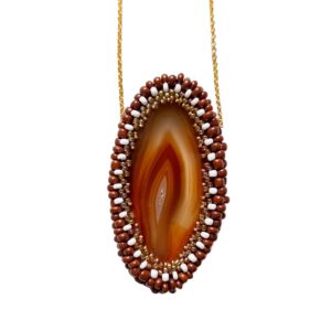 Náhrdelník s achátem č.17